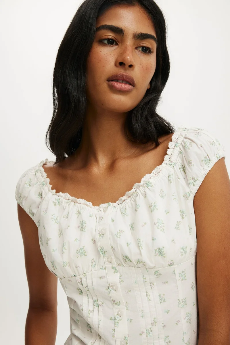 Cotton On  JAMIE OFF SHOULDER TOP for Women | Best Price UAE