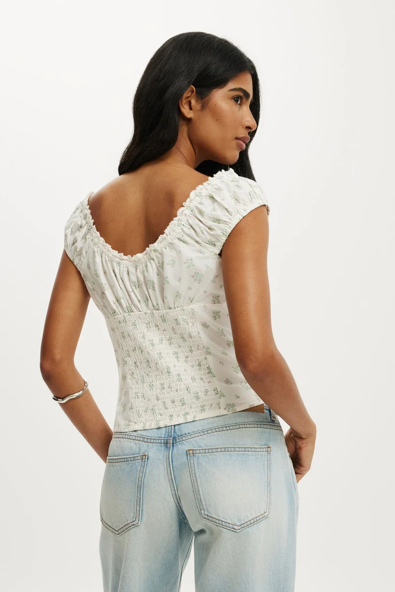 Cotton On  JAMIE OFF SHOULDER TOP for Women | Best Price UAE