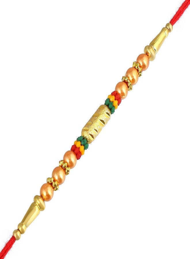 DULCI Rakhi for Family Raksha Bandhan Festival Rakhi for Bhaiya and Bhabhi, Indian Designer Latest Rakhi for bhai Thread Bracelets - Image 1