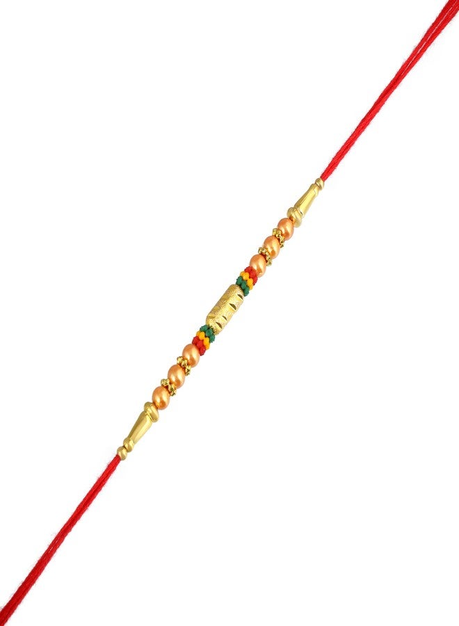 DULCI Rakhi for Family Raksha Bandhan Festival Rakhi for Bhaiya and Bhabhi, Indian Designer Latest Rakhi for bhai Thread Bracelets - Image 2