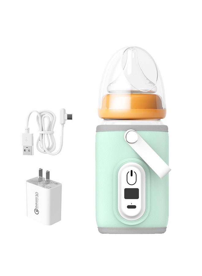 KIDENEI Portable Baby Portable Bottle Warmer with Power Adapter, Long-Term Constant Temperature 42℃, Smart Travel Bottle Heater for Breastmilk Milk Water, Fast Milk Warmer for Baby - Image 1