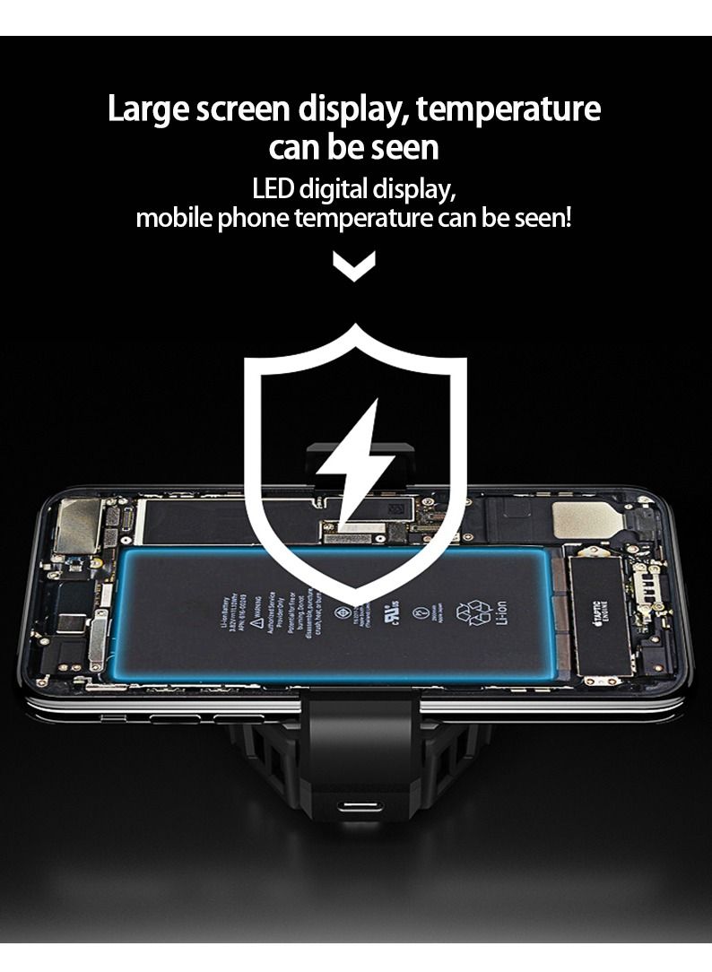 إسكدنيا Semiconductor Mobile Phone Cooling Fan, with Colourful Lights, Wired Radiator - Image 4