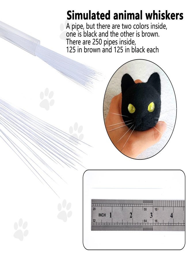 SoeKoa 250pcs Simulated Animal Whiskers for Crafts Needle Felting, Craft Animal Whiskers 3 Inches, Suitable for Muppet Whiskers (White) - Image 2
