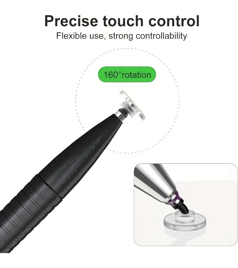8 Pcs Universal Silvery Stylus Disc Tips Precision Silicone Nibs For Phones Tablets - Image 4