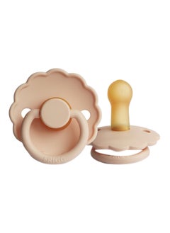 FRIGG Daisy Latex Baby Pacifier, 6-18 Months, Size 2, Pack of 1 - Pink Cream  - Image 1