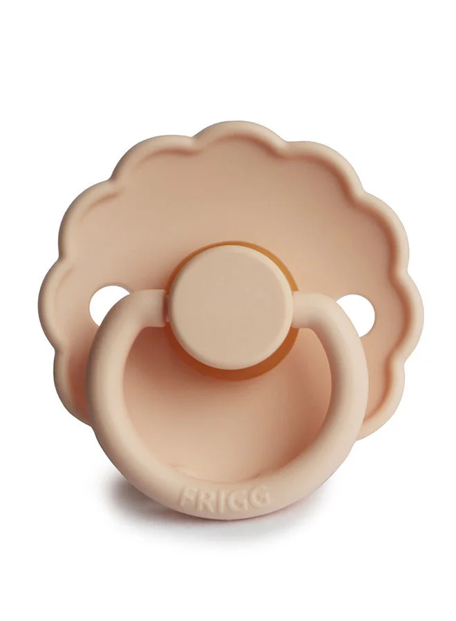 FRIGG Daisy Latex Baby Pacifier, 6-18 Months, Size 2, Pack of 1 - Pink Cream
