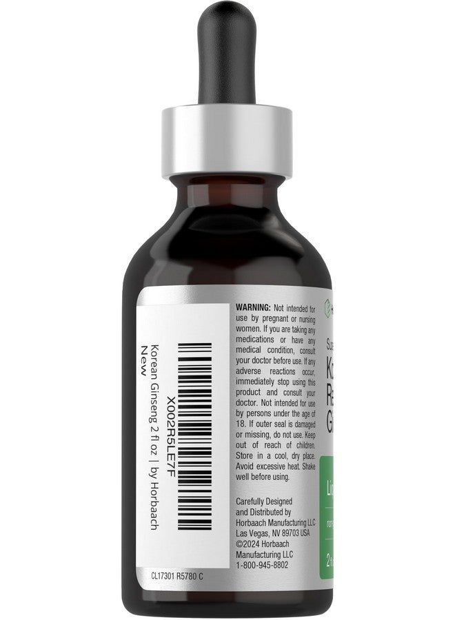 Horbäach Korean Red Panax Ginseng Liquid Extract | 2 Fl Oz | Vegetarian & Alcohol Free Supplement for Men and Women | Non-GMO, Gluten Free - Image 3