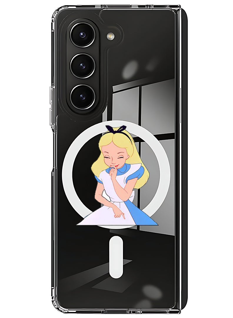 Theodor Magnetic Case for Samsung Galaxy Z Fold 5 Compatible with MagSafe Wireless Charging, Shockproof Phone Bumper Cover Alice Gigling - Image 1