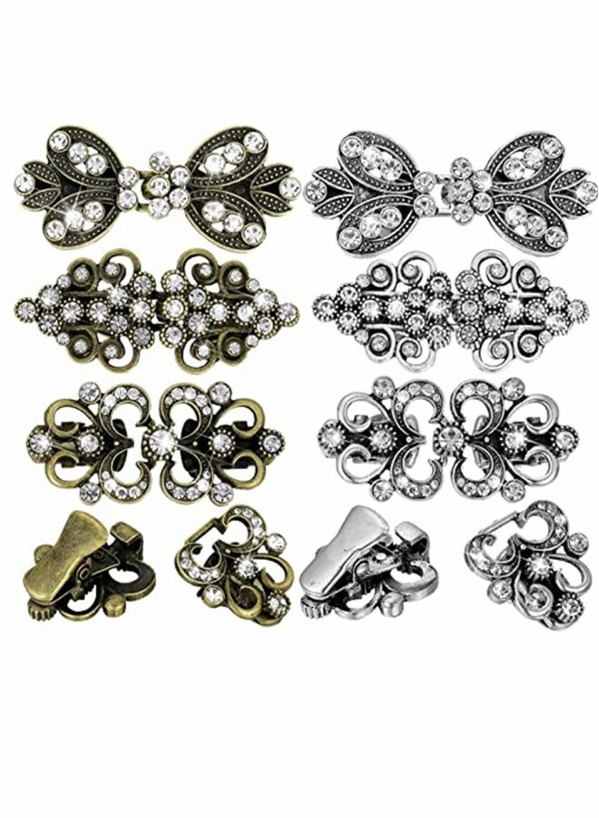 Cape Cloak Clips, Vintage Sweater Swirl Clip, Retro Rhinestone Cardigan Clip, Shawl Collar, Clasp Dress Shirt Brooch Clip for Girl, Women Accessories 6 Pieces  - Image 1