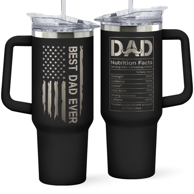 KATLADIZ Gifts for Dad from Daughter Son  Dad Gifts  Fathers Day Gift for Dads  Birthday Fathers Day Christmas Presents for Father  First Time New Dads Gift Ideas  40 Oz 2sided Tumbler