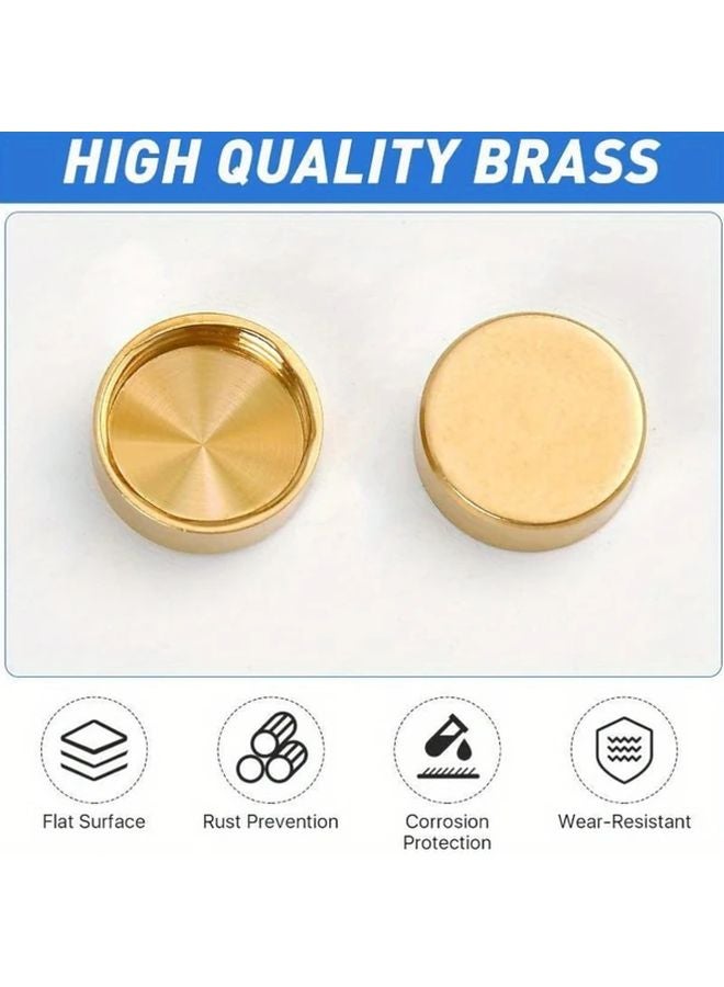 16pcs Copper Brass Decorative Screws With Caps Self Tapping Phillips Drive Flat Head - Image 4