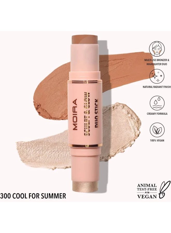 Moira Sculpt & Glow Duo Stick 300 Cool for Summer - Image 4