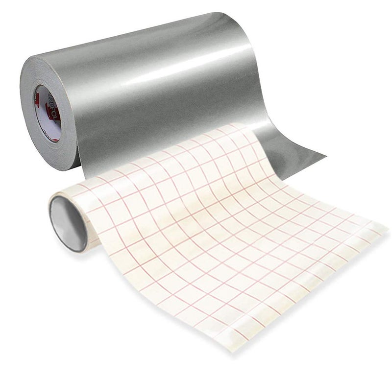 ORACAL Gloss Silver Metallic Adhesive Craft Vinyl for Cameo Cricut  Silhouette Including Free Roll of Clear Transfer Paper 15ft x 12