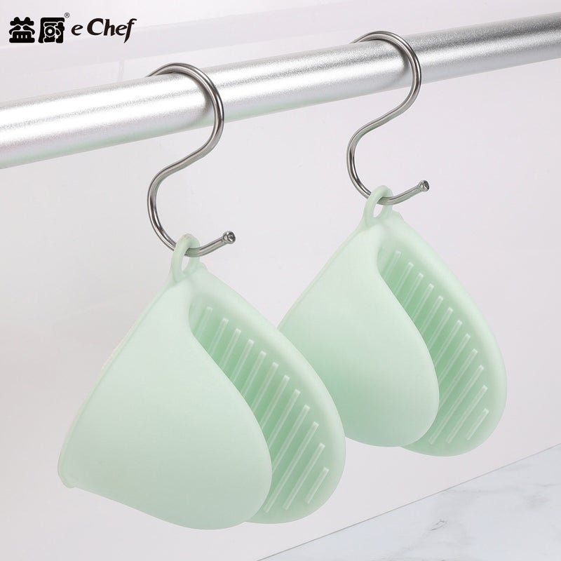 Anti-scald hand clip bowl plate non-slip insulation Gloves oven microwave oven air fryer kitchen baking gloves Pink (single) - Image 3