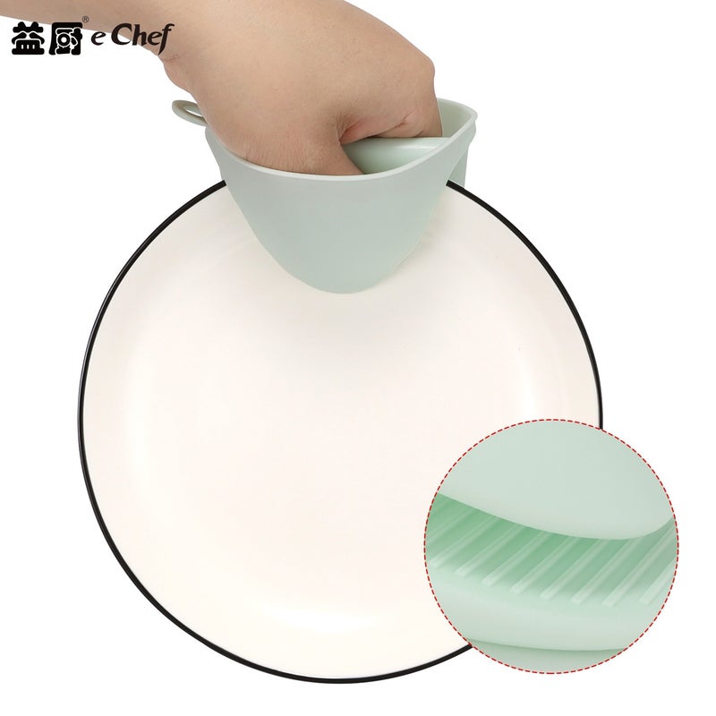 Anti-scald hand clip bowl plate non-slip insulation Gloves oven microwave oven air fryer kitchen baking gloves Pink (single) - Image 4