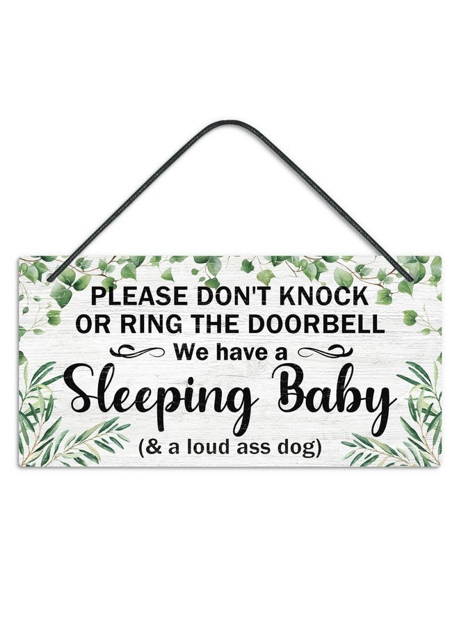Putuo Decor Baby Sleeping Door Sign for Front Door - PVC Hanging 'Shhh' Sign - Do Not Knock or Ring Doorbell - No Soliciting for House, Nursery, Kindergarten - Image 1