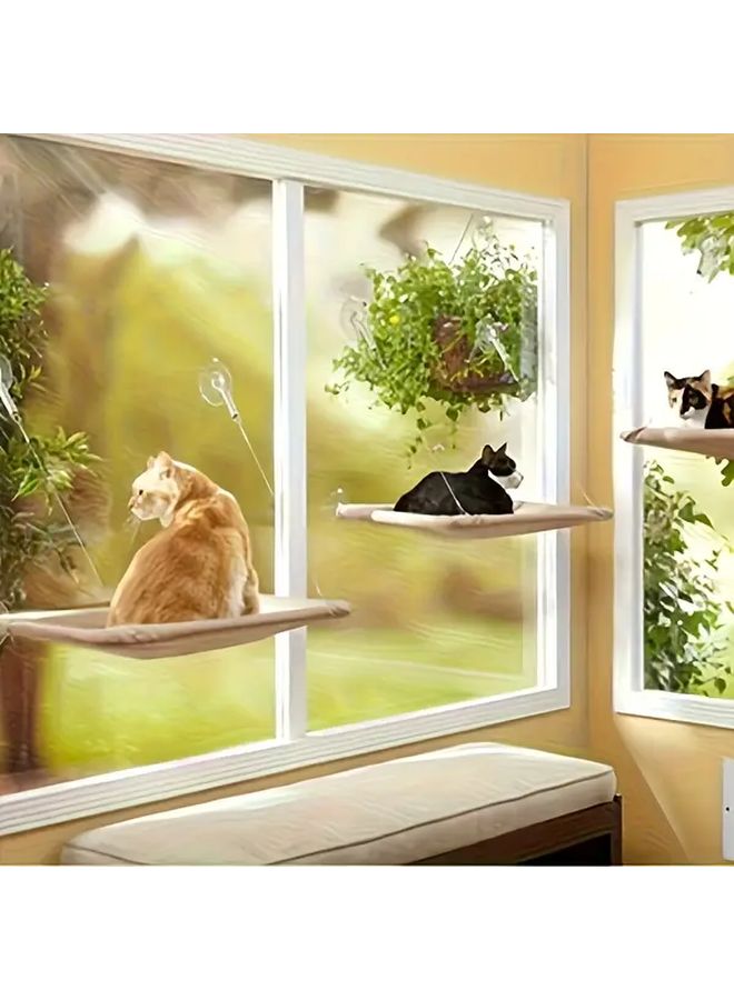 Cat Suction Cup Hammock Hanging Bed Sunbathing Perch Washable Detachable Window Glass - Image 2