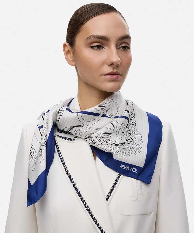 ابيكول Printed Silk Scarf