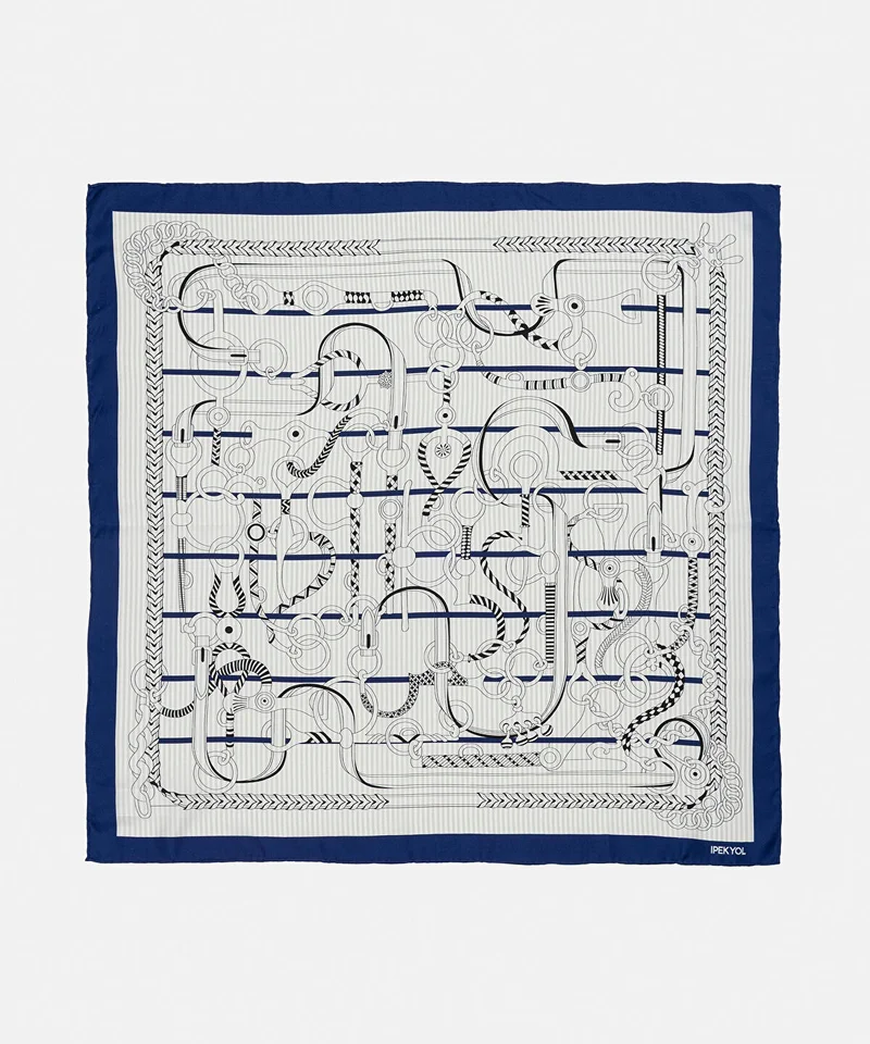 ابيكول Printed Silk Scarf