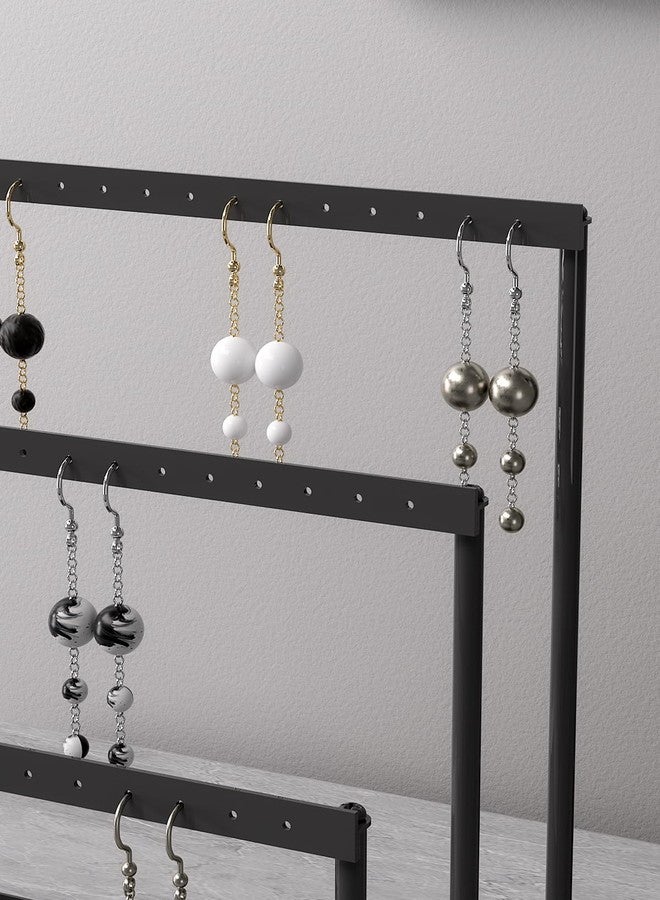 Adugay 3 Tier Jewelry Earring Organizer Holder,Large And Small Stud Earring Tabletop Storage Display Stand For Girls,Hanging Dangle Earring Towers For Selling,Jewelry Rack For Vendors (Black) - Image 5