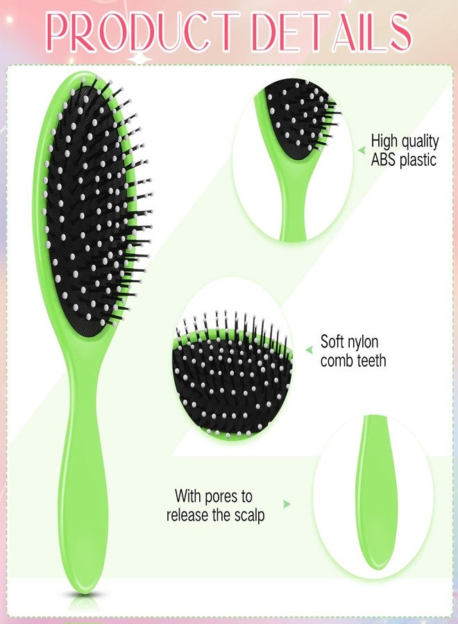 Suclain 30 Pieces Wet Hair Brushes for Women Travel Detangling Brush Soft Bristles with Cushion Base Drying Detangler Small Hair Brushes for Women, 10 Colors - Image 5