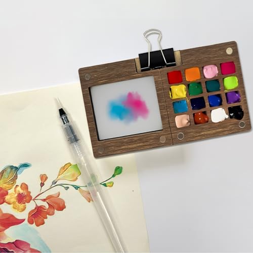 The Crafthives Watercolor Paint Set - 16 Color Mini Travel Palette with Brush, Compact Gouache & Watercolour Kit for Artists/Kids, Portable Painting Set for Home/School/Outdoor Use, Multi - Image 4