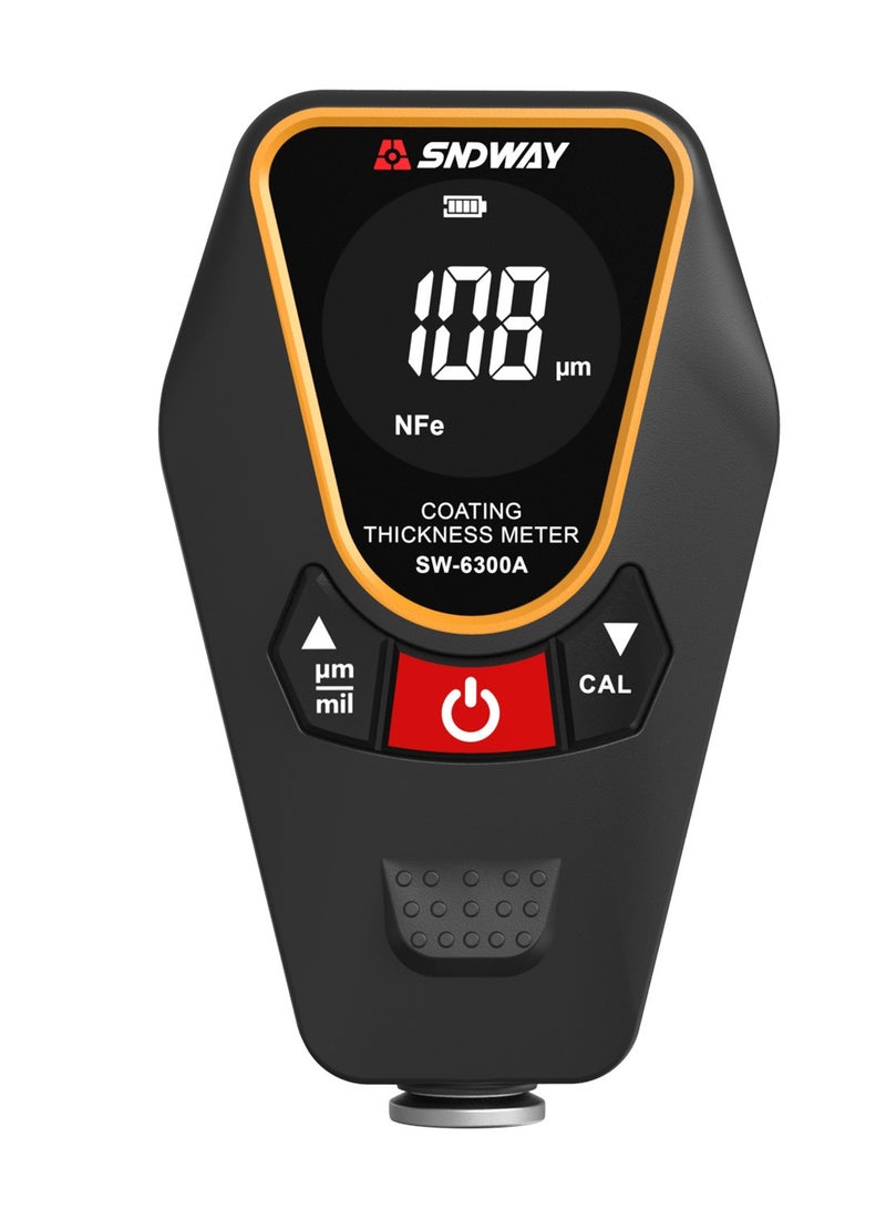 SNDWAY Paint Thickness Gauge for Cars, Coating Thickness Gauge Meter Handheld with Backlight LCD, Measuring Range 0~1200μm, Resolution 0.01μm, Fe/NFe Automatic Detection, µm/mils, Auto Off - Image 1