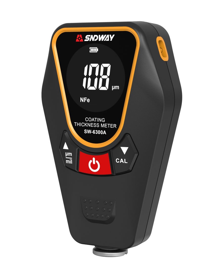 SNDWAY Paint Thickness Gauge for Cars, Coating Thickness Gauge Meter Handheld with Backlight LCD, Measuring Range 0~1200μm, Resolution 0.01μm, Fe/NFe Automatic Detection, µm/mils, Auto Off - Image 2