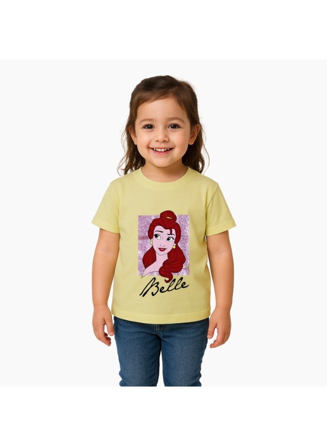 Disney Princess Belle  Girl's Short Sleeve T-Shirt - Image 1
