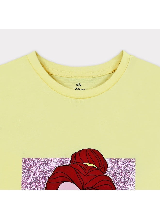 Disney Princess Belle  Girl's Short Sleeve T-Shirt - Image 4