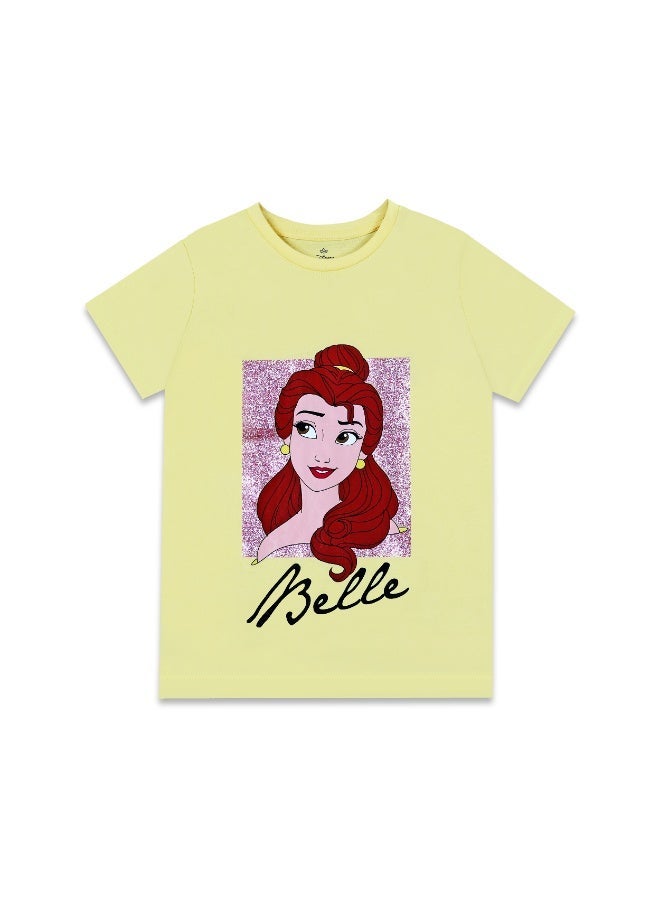 Disney Princess Belle  Girl's Short Sleeve T-Shirt - Image 2