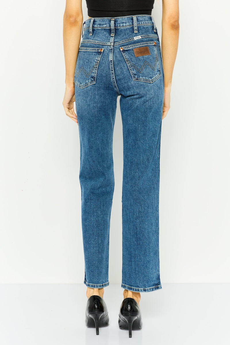 Wrangler Women Regular Fit Washed Stretchable Denim, Blue - Image 4