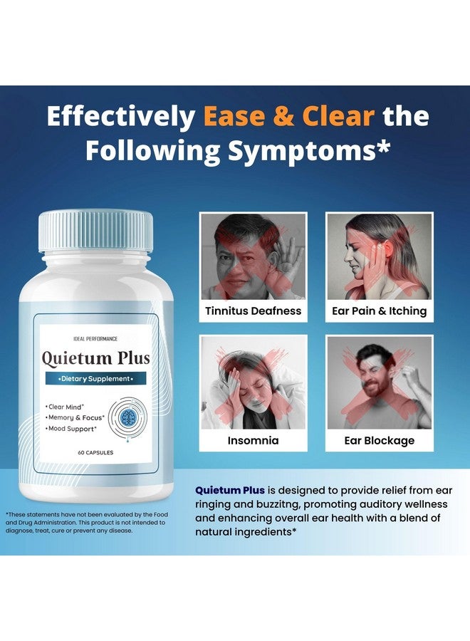 IDEAL PERFORMANCE Quietum Plus Tinnitus Relief for Ringing Ears, Official Quietum Plus Tinnitus Relief Original Supplement Pills, Ring Clear Advanced Formula for Healthy Ear, QuietumPlus Reviews (2 Pack)  - Image 5