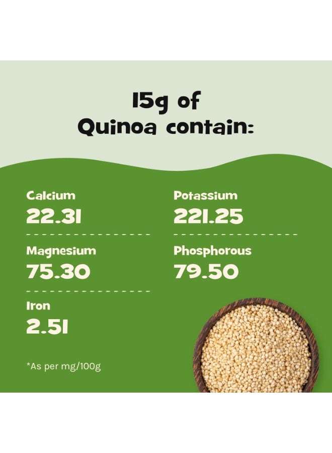 nourish you White Quinoa Seeds 500g | Raw Healthy Super Food | GlutenFree | Saponin Free | High Protein & Fiber | Diet Food | 100% Wholegrain Cereal - Image 4
