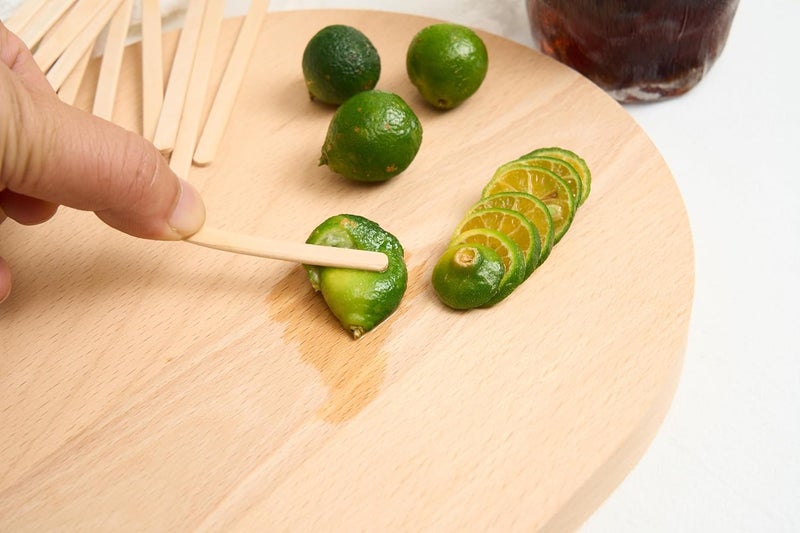 Gmark Coffee Stir Sticks 7" (length 178mm, width 6mm, thick 1.8mm) 1000pc Round End, Eco Friendly Coffee Stirrers Wood for Hot Drinks - Natural Birch Wood GM1116 - Image 3