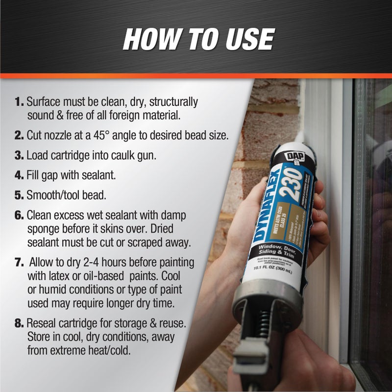 DAP Dynaflex 230 Pro Elastomeric Sealant, Beige BE312, 10.1 Oz (7079807103) - Image 2