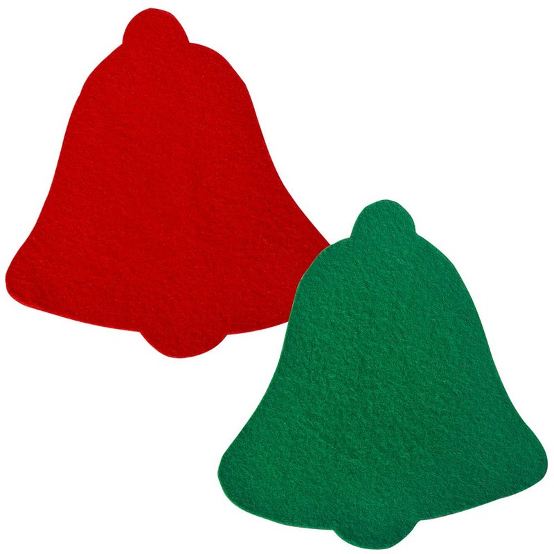 Diversitech Holiday Arrangement Surface Mat Accessory for Floor Protection Bell 128 x 15 inches Pack of 2 Red and Green