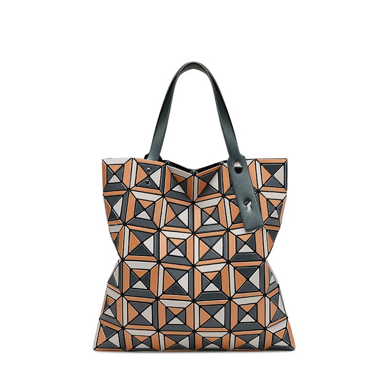 Original Factory Lifetime Same Style Geometric Rhombus New Painted Six-Grid Frosted Handbag Shoulder Bag Women'S Tote Bag - Image 3