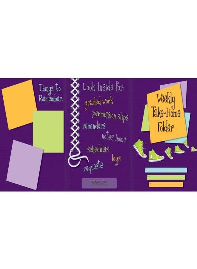 Really Good Stuff Weekly Take-Home Tri-Fold 3-Pocket Folders - 12 folders - Image 4