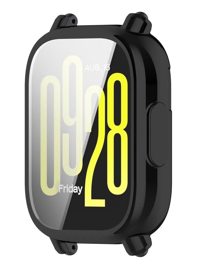 Protective Case for Redmi Watch 5 Lite TPU Shockproof Screen Protector Cover Case (Black) - Image 2