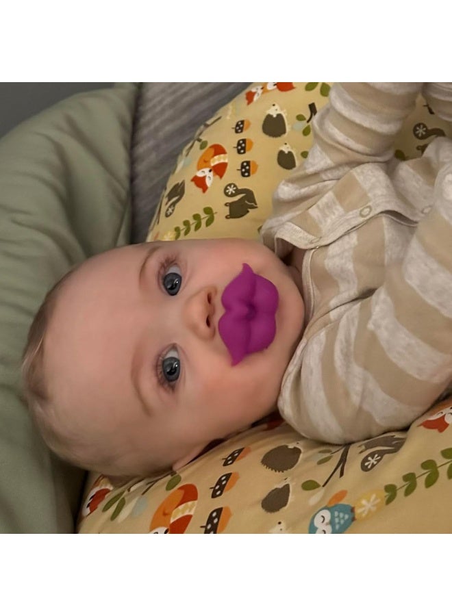 YAPROMO Funny Pacifiers for Babies, Cute Mustache Pacifier 0-6-18 Months, Infants Pacifiers for Toddlers, Funny Lips Pacifier for Boys and Girls, Baby Gift - Image 4