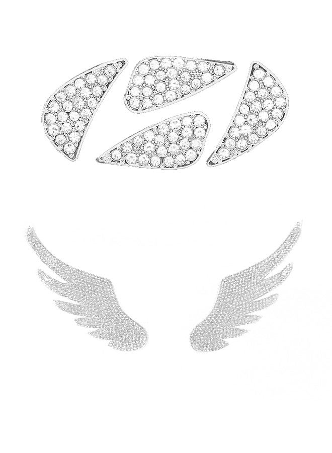 Generic Diamond Car Steering Wheel Logo Caps Diamond  Wings for Hyundai Car Decoration - Image 1