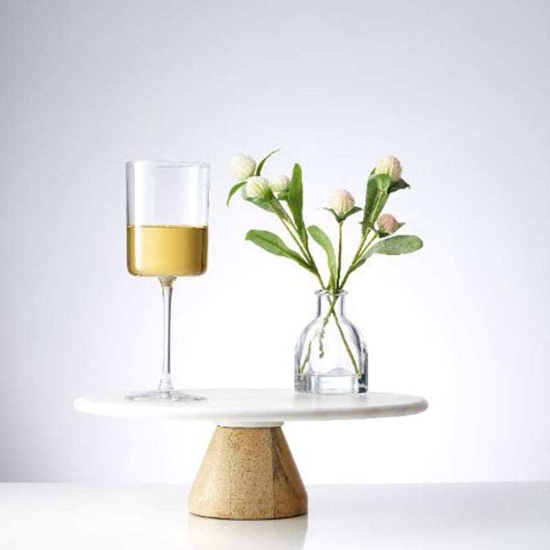 JoyJolt JoyJolt Claire 11.4oz White Wine Glass Set. Crystal Glasses. Elegant Stemware Stemmed Wine Glasses Made in Europe. Unique and Modern Wine Glasses with Stem. Set of 2  - Image 5