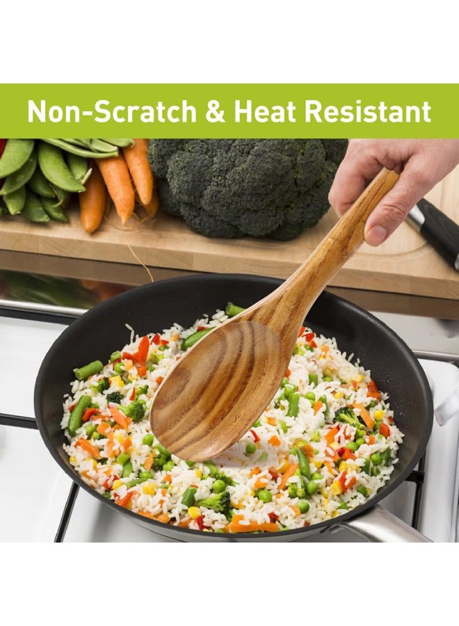Renawe 3 Piece Wooden Spoons Set - Large, Medium & Small - Non Toxic - Wooden Cooking Utensils - Image 4