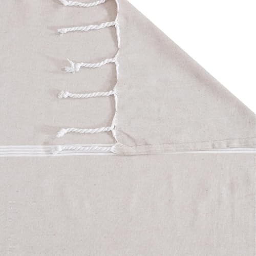 Värde Bedsheet King Size Cotton with 2 Pillow Covers | 210 TC Bedsheet | Flat Sheets | Handloom Bedsheets | Double Bedsheet for Summer | Size 90 X 100 Inches, 7.5 X 8.3 Feet (Cream, King) - Image 5