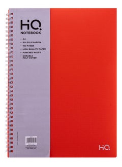 HQ A4 Size Poly Wiro Notebook 160 Pages Orange 