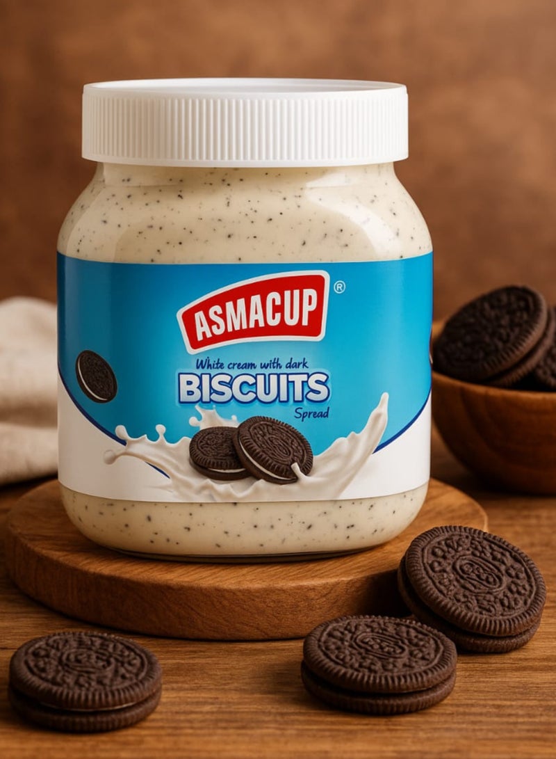 ASMACUP White Chocolate with dark biscuit Spread 350 gm - Image 3