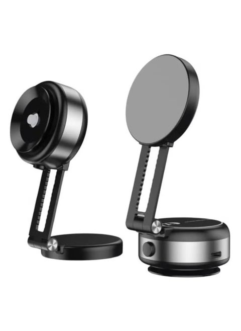 Vacuum Double-Side Use Magnetic Folding Phone Holder with Suction Cup – Angle Adjustable, Silicone Scratch-Free Design, Multi-Scenario Use – Universal Compatibility for Car, Home, Office, and More