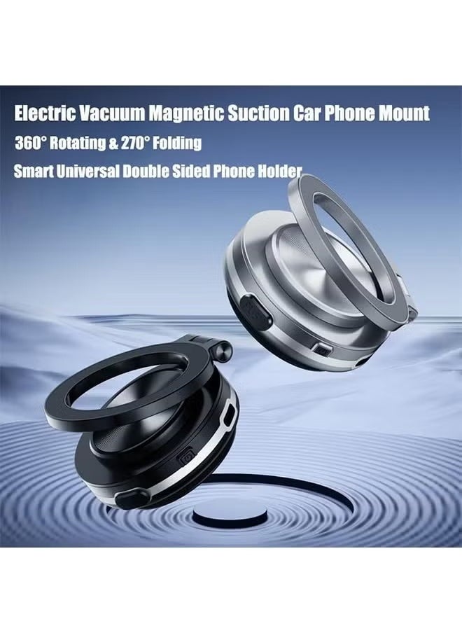 ELTRAZONE Vacuum Double-Side Use Magnetic Folding Phone Holder with Suction Cup – Angle Adjustable, Silicone Scratch-Free Design, Multi-Scenario Use – Universal Compatibility for Car, Home, Office, and More  - Image 4
