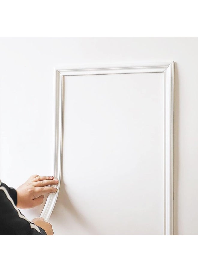 Generic Flexible Wall Molding Trim  Chair Rail | Peel and Stick Self-Adhesive Panel Moulding | DIY Home Decor on The Cabinet Door Mirror Frame, 9.8 ft x 1.3 in  - Image 5